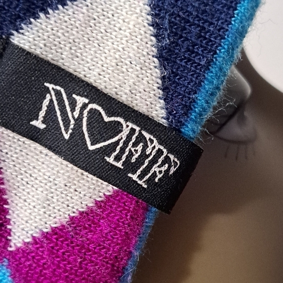 Noff Multi Colored Knit Hat With Pom   OSFM - Picture 7 of 7